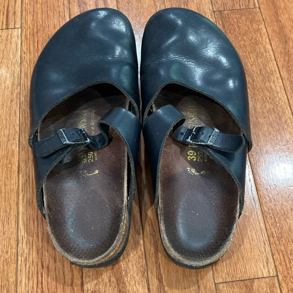 Birkenstock Birkis Black Maria Clogs Sandals Womens Sz 39 US 8.5